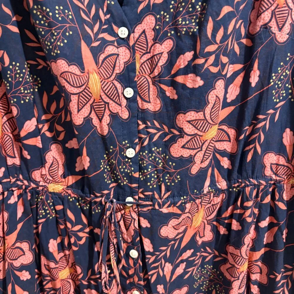 Women's - Trovata - Floral Ruffle Midi Dress - Birds of Paradis Kristi - Picture 8 of 14